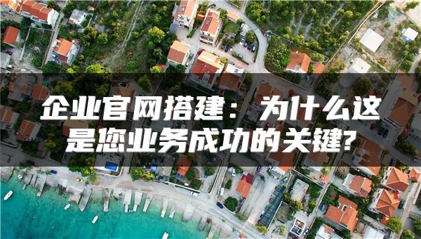 企業(yè)官網(wǎng)搭建:為什么這是您業(yè)務(wù)成功的關(guān)鍵?