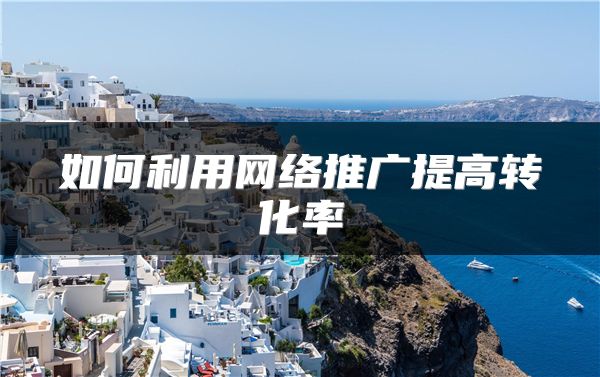 如何利用網(wǎng)絡(luò)推廣提高轉(zhuǎn)化率